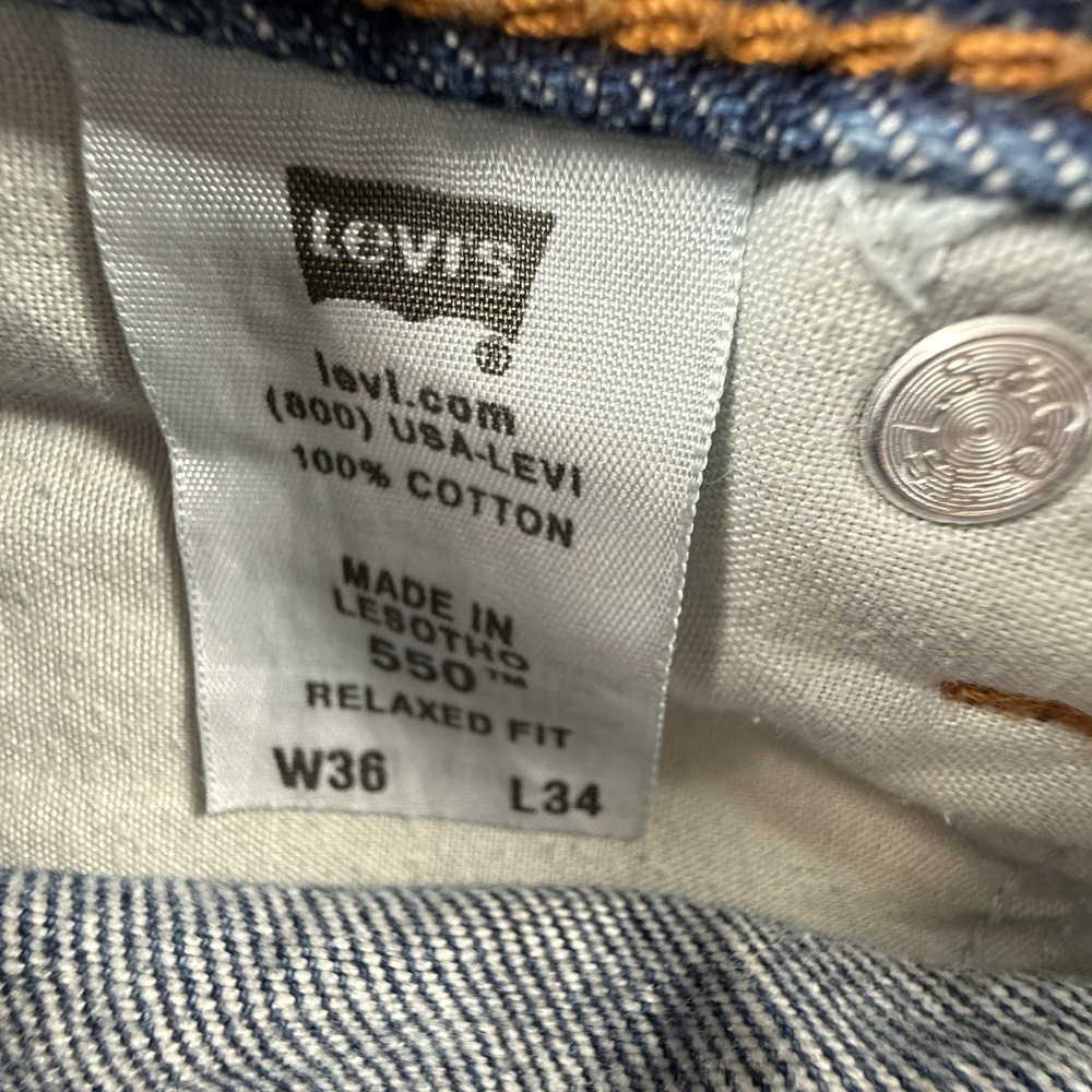 Levi's 550‎ Men's 36x34 Relaxed Fit Jeans Blue - Picture 7 of 11